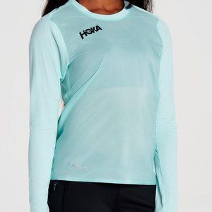 Hoka One One Women's 'Wind Shirt' Light Blue Long Sleeve Active Top size S